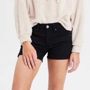 American Eagle black midi short